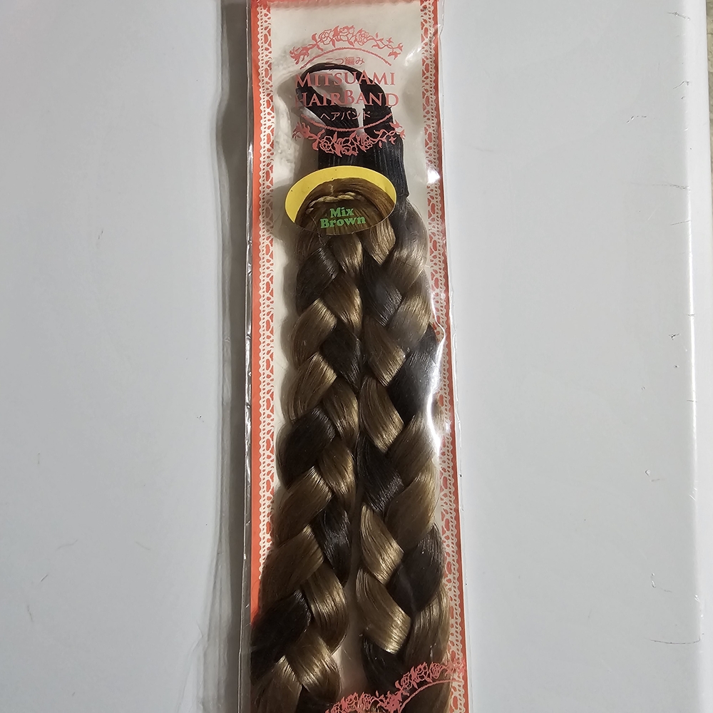 Mitsuami Japanese Synthetic Hairband in Mixed Brown. Unused